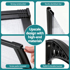 Instahut Window Door Awning 0.8mx3m Transparent