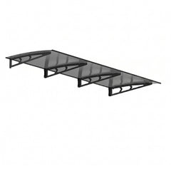 Instahut Window Door Awning Canopy 1m x 3m Grey Solid Sheet Metal Frame