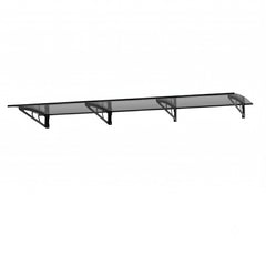 Instahut Window Door Awning Canopy 1m x 3m Grey Solid Sheet Metal Frame