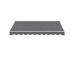 Instahut Retractable Folding Arm Awning Manual Sunshade 3.5M X 3M Grey