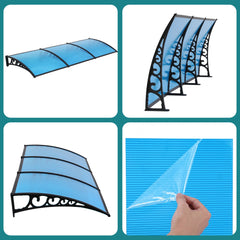Instahut Window Door Awning 1mx3m Blue