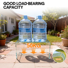 Acrylic Coffee Table Small Clear Acrylic Side Table For Coffee Drink Food Snack in Living Room Apartment Dorm One-Piece Bent End Table 50×30×30cm