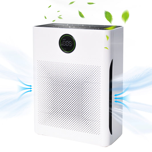 Air Purifier Pet Hair Collector for Large Room Pet Homes and Office with Smart Mode and Air Quality Display Includes 4-Layer Filters Quiet Operation