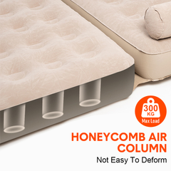 Air Sofa Bed Queen Size Inflatable Mattress Portable Double Pop-Up Airbed with Built-in 2600mAh Air Pump for Home Camping Easy Maintenance 186x155cm