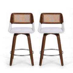 Artiss Wooden Bar Stools Set of 2 Swivel Kitchen Counter Stool Chair 60cm Seat Height