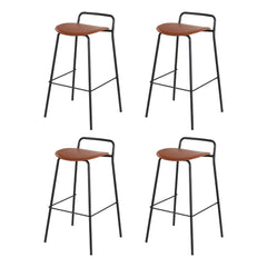 4x Artiss Bar Stools Kitchen Counter Dining Chair Metal Brown
