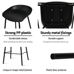 Artiss 4x Bar Stools Kitchen Counter Stools Metal