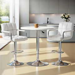 Artiss Bar Table and Stools Set Dining Desk Kitchen Chairs Cafe Pub