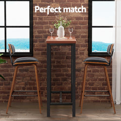 Artiss Bar Table and Stools Set Dining Desk Kitchen Chairs Cafe Pub