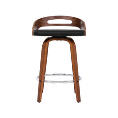 Artiss 2x Bar Stools Swivel Dining Chairs Low Back Counter Seat PU Cushion