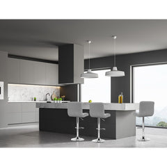 Artiss 4x Bar Stools Fabric Gas Lift Grey