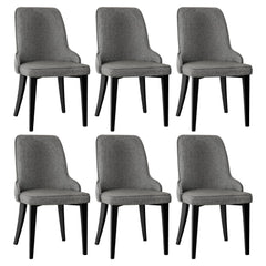Artiss Dining Chairs Set of 6 Linen Fabric Grey