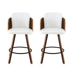 Artiss Wooden Bar Stools Swivel Kitchen Counter Stool Chair 58cm Seat Height