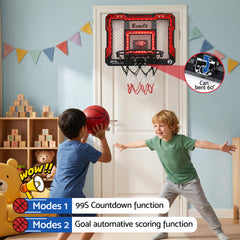 Everfit Mini Basketball Hoop Over Door Indoor LED Scoreboard Kids Set 40x30cm