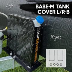 Alpen Outdoor Base Mount 2mm Thickness Aluminium Diesel Heater Fuel Tank Cover Double Side for 10L 15L Fuel Tank Black