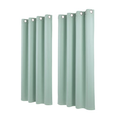 Artiss Blockout Curtains 2X 132x160cm Thermal Insulated Eyelet Drapes Green