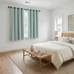 Artiss Blockout Curtains 2X 132x160cm Thermal Insulated Eyelet Drapes Green