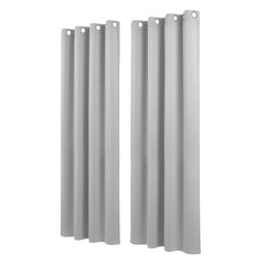 Artiss Blockout Curtains 2X 132x213cm Thermal Insulated Eyelet Drapes Grey