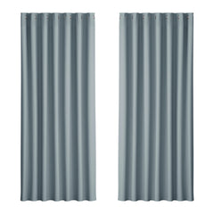 Artiss 2X Blockout Curtains Eyelet 240x230cm Grey
