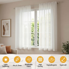 Artiss Blockout Curtains 2X 132x160cm Light Filtering Window Drapes Rod Pocket