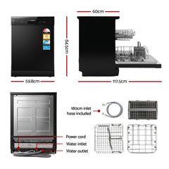 Devanti 12 Place Settings Dishwasher 55cm Freestanding Benchtop Built-In
