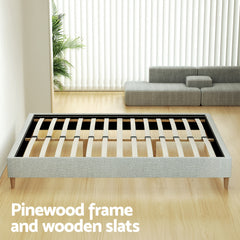 Artiss Bed Frame Queen Size Beige ZORA