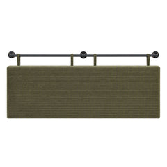 Artiss Wall Mounted Headboard Double Corduroy Upholstered Hanging Bed Head