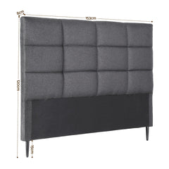 Artiss Bed Headboard Queen Bedhead Linen Fabric Charcoal