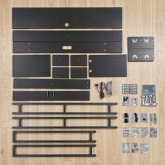 Artiss Bed Headboard Queen Storage Bedhead Charging Station Black