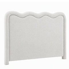 Artiss Boucle Bed Head Queen Size Upholstered Wavy Headboard Beige