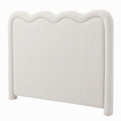 Artiss Boucle Bed Head Queen Size Upholstered Wavy Headboard Beige