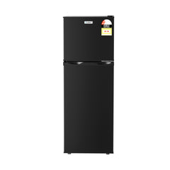 Devanti 122L Two Door Bar Fridge Mini Fridge with Freezer Black