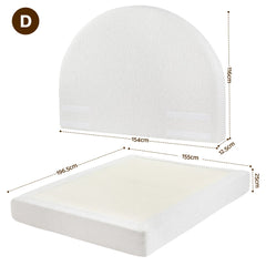 Artiss Double Bed Frame Boucle Fabric Vacuum Compressed Beds Removable Washable Cover No-Assembly