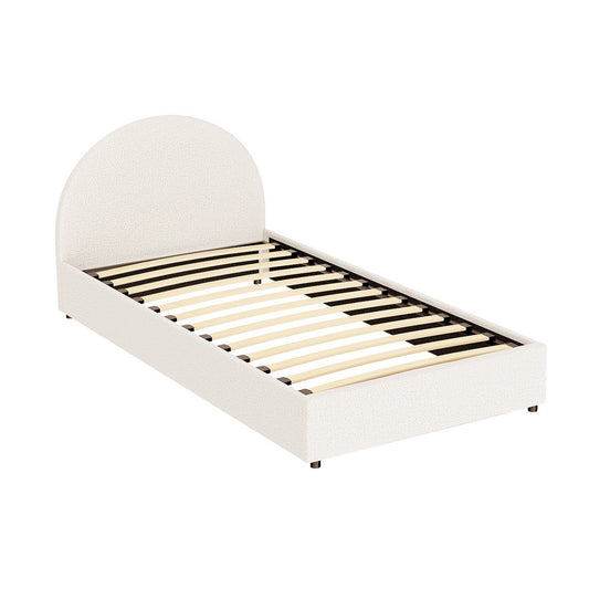 Artiss Bed Frame Gas Lift Strorage Beds Base Platform Boucle Fabric King Single ELLA