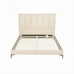 Artiss Double Bed Frame Upholstered Platform Bed with Tufted Headboard 300kg Support