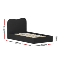 Artiss Bed Frame King Single Size Boucle DARA