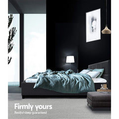 Artiss Bed Frame Queen Size Charcoal TINO