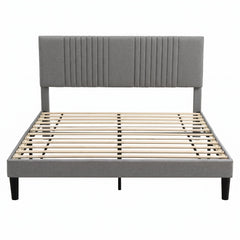 Artiss Queen Bed Frame with Adjustable Headboard, Grey, 300kg Capacity