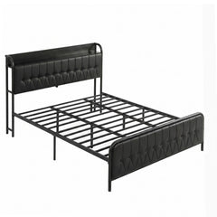 Artiss King Bed Frame with Storage Headboard SAA Certified Charging Station