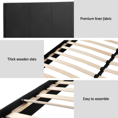 Artiss BedStory Queen Bed Frame Mattress Set Platform Upholstered Hybrid Pocket Coil