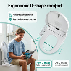 Cefito Smart Electric Bidet Toilet Seat Cover D-Shape SIAA Material Certified