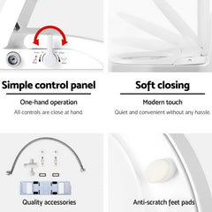 Cefito Non Electric Bidet Toilet Seat Cover Auto Water Spray Wash Knob Control
