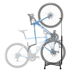 Weisshorn 4-in-1 Bike Parking Stand Vertical Floor Storage Rack for 24"-27.5" Bicycles, Adjustable Height Repair Maintenance Stand, Stable Indoor Garage Space Saver with Non-slip Rubber Feet