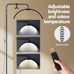 Embellir LED Beauty Light Half Moon Lamp Makeup Tattoo Eyelash Extensions Salon