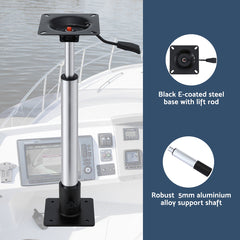 Seamanship Boat Seat Pedestal 55–75cm Adjustable Gas Lift 360 Degrees Swivel 2 Pack