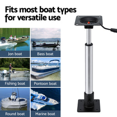 Seamanship Boat Seat Pedestal 55–75cm Adjustable Gas Lift 360 Degrees Swivel 2 Pack