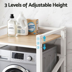 Artiss Over Washing Machine Rack Laundry Shelf Space Saver 75cm White