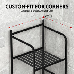 Artiss 5 Tier Floor Standing Corner Shower Caddy Bathroom Organizer Black
