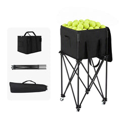Everfit Foldable Tennis Hopper Stand with Wheels Holds Up to 150 Balls