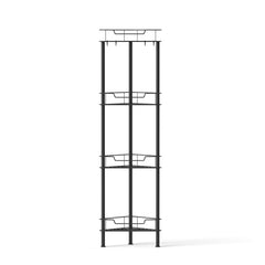 Artiss 4 Tier Floor Standing Corner Shower Caddy Bathroom Organizer Black